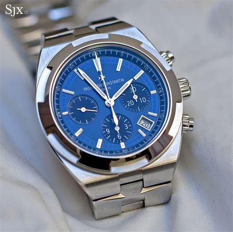 replica vacheron constantin overseas chronograph blue dial men's watch|pre owned vacheron constantin watches.